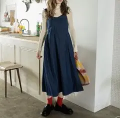 デニム ロングワンピース