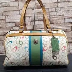 COACH Signature マルチカラー bag レア ボストンバッグ