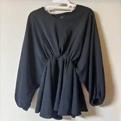 clear ブラック フレアシャツ