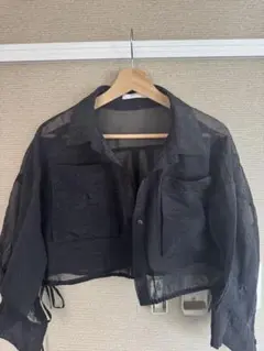 chico シースルー 黒長袖シャツ Fサイズ