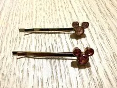 ミッキーマウス ヘアピン 2本セット