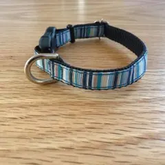 ペット 首輪 犬 猫 小型犬 ハンドメイド ブルー