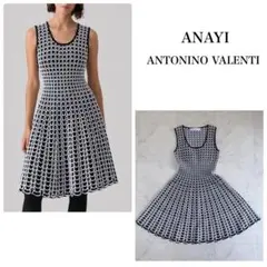 Y037 24SS 極美品　アナイ ニットワンピース 切り替えノースリーブ Y037 24SS 極美品 アナイ ニットワンピース 切り替えノースリーブ
