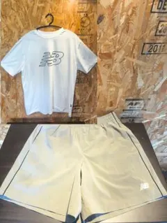 【セット販売】ニューバランス 上下セット（TシャツL ＆ パンツM）