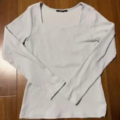 one way 綺麗なアイスブルー　ハートネックTシャツ Mのサムネイル