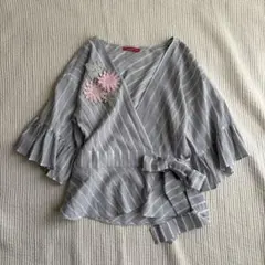 VIVIENNETAM ヴィヴィアンタム カシュクール ブラウス 花 ストライプのサムネイル
