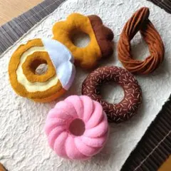 フェルト　ドーナツ&チュロス　５個セット