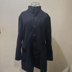 Back Point ステンカラーコート M 黒