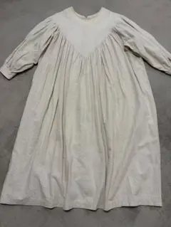 インターファクトリー　コットンリネンスモックワンピース