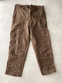 【FREAK'S STORE】　スラックスパンツ　ブラウンチェック柄のサムネイル