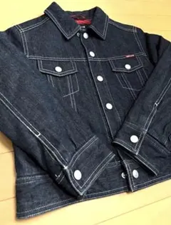 【美品】 コムサイズム 130cm デニムジャケット アウター Gジャン　中綿