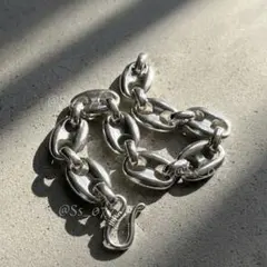 シルバー925 アンカーチェーン 豚鼻 ブレスレット メキシカンジュエリー