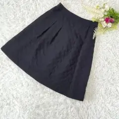 〝アリスバーリー〟美品　膝丈フレアスカート　花模様 東京スタイル　Lサイズ