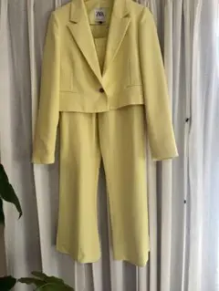 【値下げ‼️】ZARA イエロー セットアップ パンツセットアップ