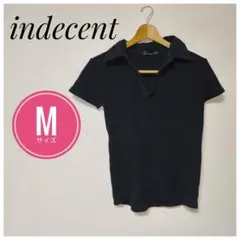 indecent 襟付きポロシャツ ブラック Mサイズ きれいめカジュアル