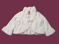 motherways フワフワのホワイトコート 104cm