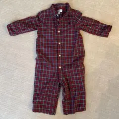 Ralph Lauren 赤と青のチェック ロンパース 6M