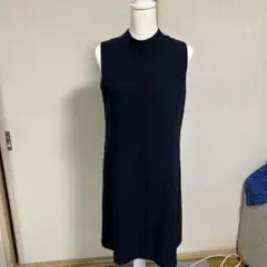 ノースリーブフレアワンピース ネイビー　Mサイズ