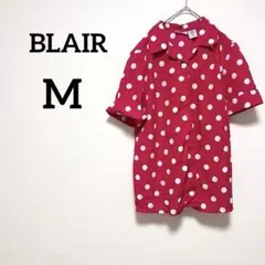 BLAIR ピンク 水玉模様 半袖シャツ MED 派手 ホワイト ドット M