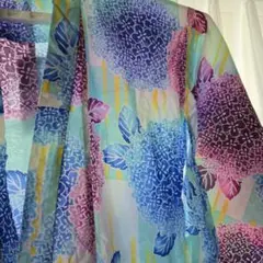 花柄 浴衣単品 青紫