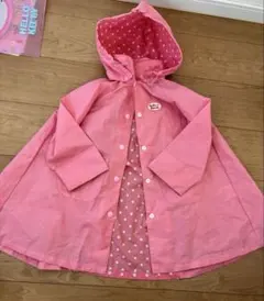 ミキハウス ピンク レインコート 100センチ