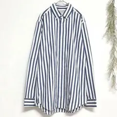 9441 コルポイパネマ 長袖シャツ メンズトップス ストライプ カジュアル 青