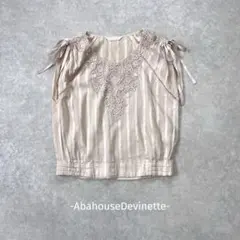 AbahouseDevinette/ノースリーブレースブラウス/F/くすみピンク