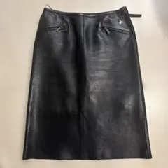 人気トムフォード期Gucci Pre-Owned レザースカートシンプルデザインのサムネイル