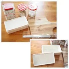 ＊陶器製シンプルなバターケース＋木製カッティングボード（小）パンライフセット ＊のサムネイル