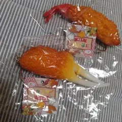 食品サンプル キーホルダー 洋食フライ エビフライ カニフライ