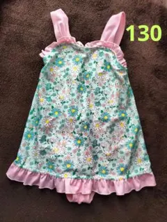 花柄ワンピース　水着 女の子　130