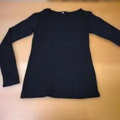 黒　ブラック　長袖Tシャツ インナー　綿100% レディース Sサイズ