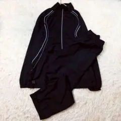 ミズノ ウィンドブレーカー上下 セットアップ（L）黒 防寒 シンプル スポーツ