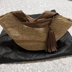 VIOLAd'ORO ノット レザーハンドル アバカ メッシュ カゴバッグ - メルカリ