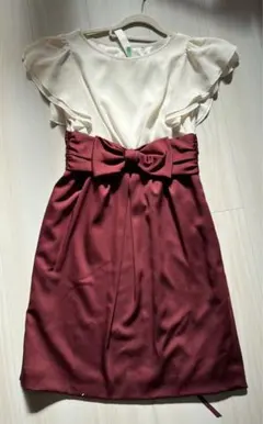 【美品】aimer パーティドレス　ワンピース　結婚式　9号　Aライン　可愛い