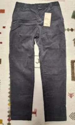 無印良品★ストレッチコーデュロイテーパードパンツ M スモーキーブルー