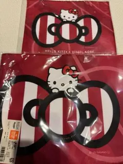 ヴィッセル神戸　Jリーグ×ハローキティ マフラータオル　ハローキティ ミニタオル