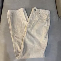 GU JEANS デニムパンツ アイボリー　ハイウエストストレートジーンズのサムネイル