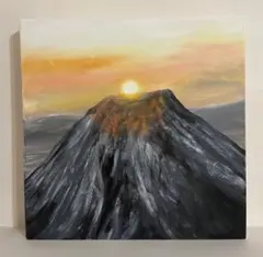 F4号 富士山 アクリル 風景画 富士夕景 アート ハンドメイド - メルカリ