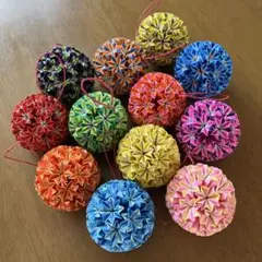 花のくす玉紐付き12個セット