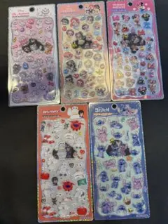 ディズニー プチドロップステッカー 5種