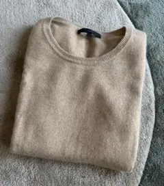ANAYI ベージュ クルーネックセーター　カシミア100%