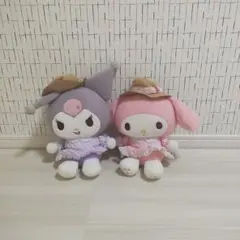 クロミ＆マイメロ　ぬいぐるみ　中サイズ