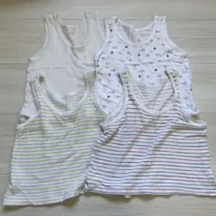 100サイズ　タンクトップ肌着 4枚セット