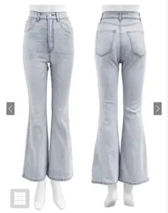 フリージアハイウエストフレアデニムパンツ[cu522]