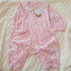新品タグ付き　CROISSANCE BEBE 花柄ロンパース 80