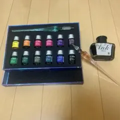 ガラスペンと12色インクセット＋おまけ