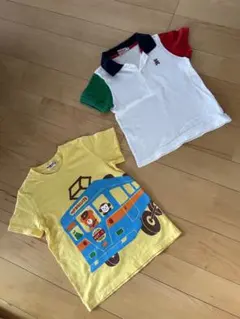 ミキハウス 100サイズ ポロシャツとTシャツ 2点セット