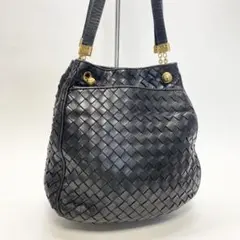 ボッテガヴェネタ ショルダーバッグ ブラック イントレチャート