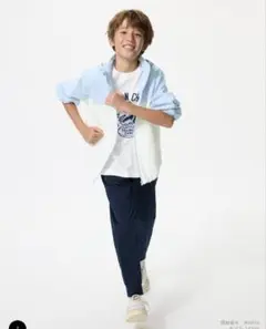 UNIQLO ウルトラストレッチアクティブジョガーパンツ　ブルー　120